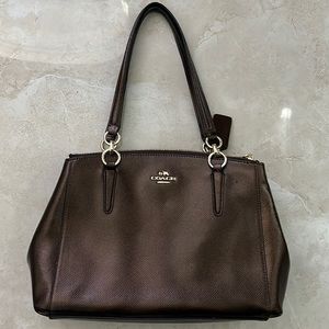 Coach Metallic Brown Tote Purse